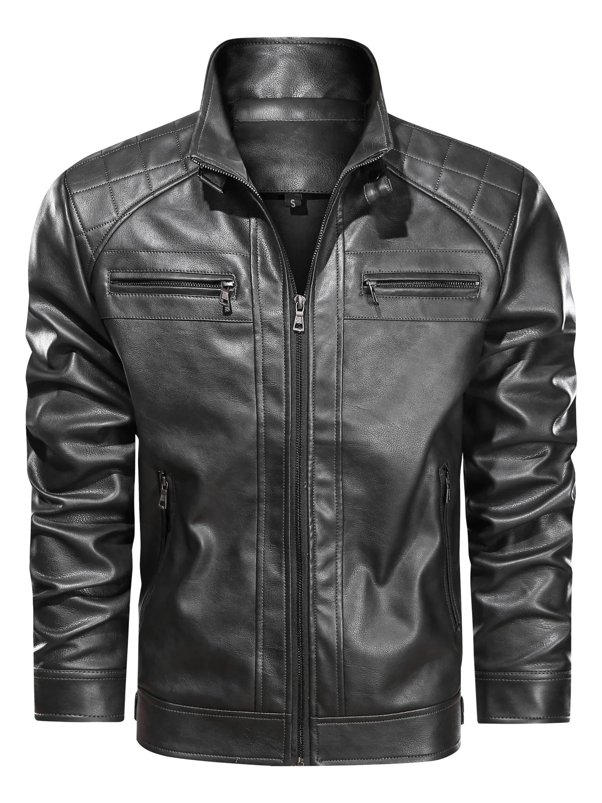 Zane | Men's Quilted Biker Leather Jacket
