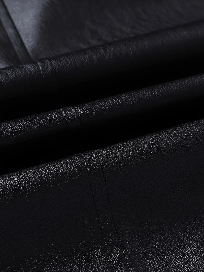 Harlan | PU Zip Bomber Jacket