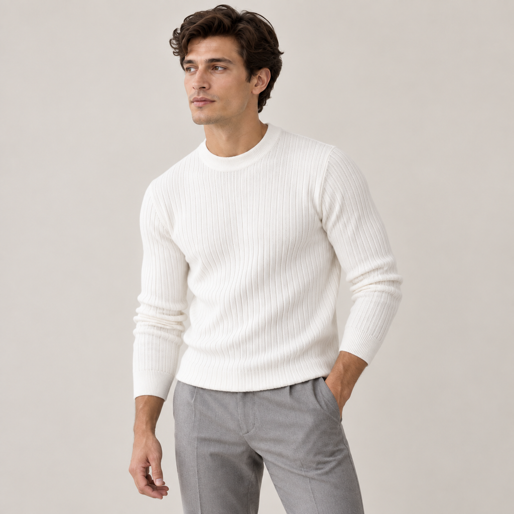 Evander | Timeless Round Neck Knit Sweater for Men