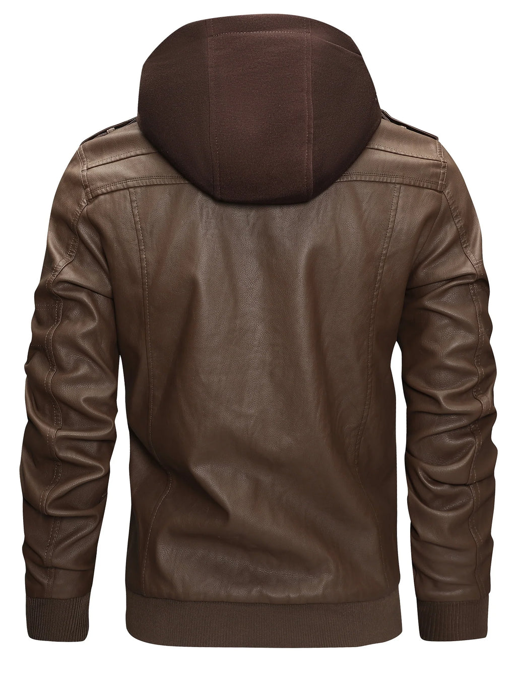 Griffin | Men's Hooded Moto Leather Jacket