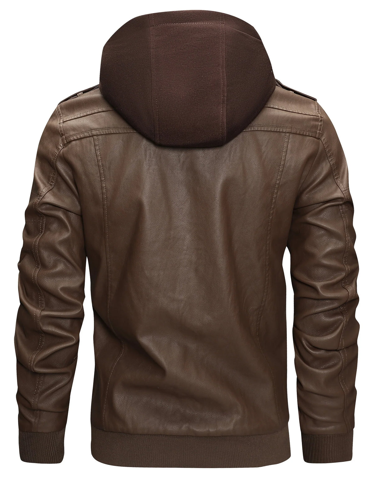 Griffin | Men's Hooded Moto Leather Jacket
