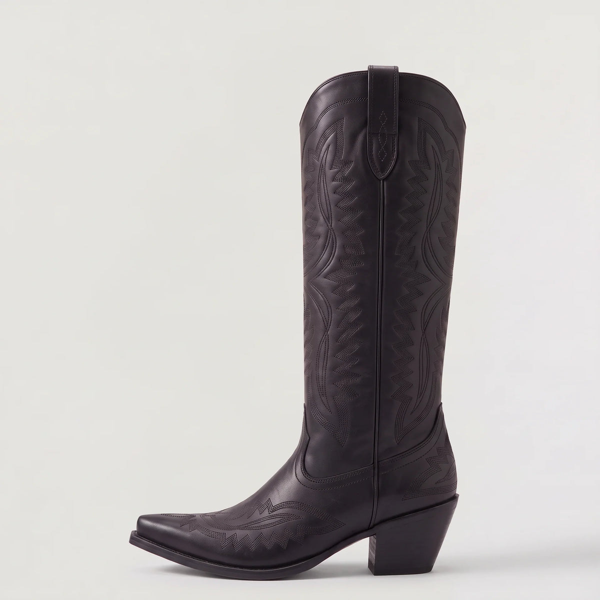 Dakota | Women's Knee-High Western Cowboy Boots with Pointed Toe & Embroidered Stitching