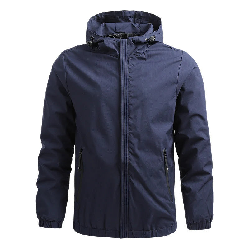 Callum | Men's Lightweight Water-Resistant Hooded Jacket with Full Zip