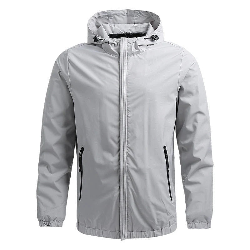 Callum | Men's Lightweight Water-Resistant Hooded Jacket with Full Zip