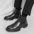 Tavian | Men’s Brogue Chelsea Boots with Elastic Side Panels & Supportive Sole