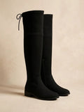 Alessia | Women's Over-the-Knee Boots with Adjustable Back Tie, Side Zip & Low Block Heel