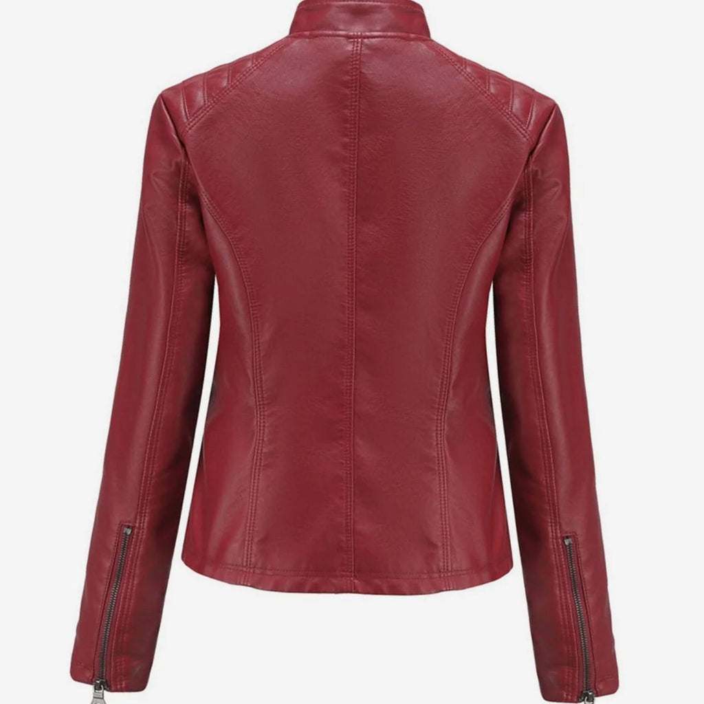 Maristelle | Diamond Quilted Biker Jacket