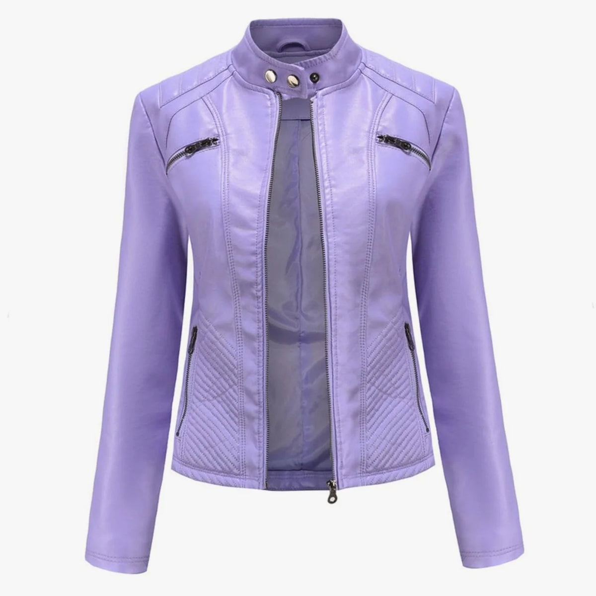 Maristelle | Diamond Quilted Biker Jacket