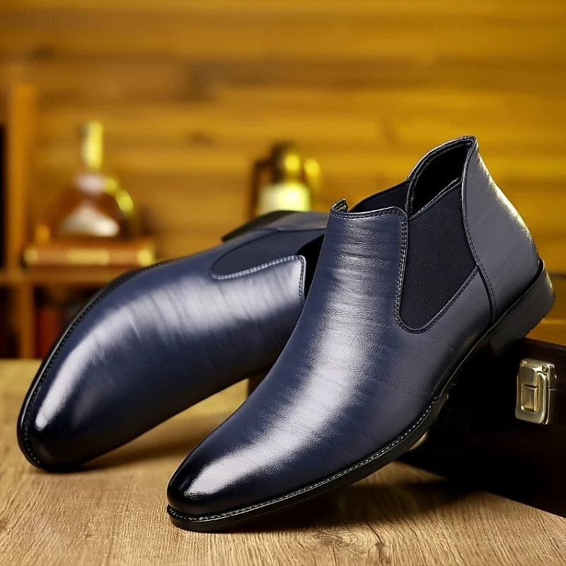 Bramwell | Men’s Classic Slip-On Chelsea Boots with Elastic Side Panels & Supportive Sole