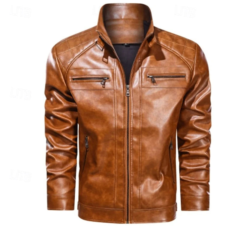 Barrett | Men's Stand-Collar Leather Jacket