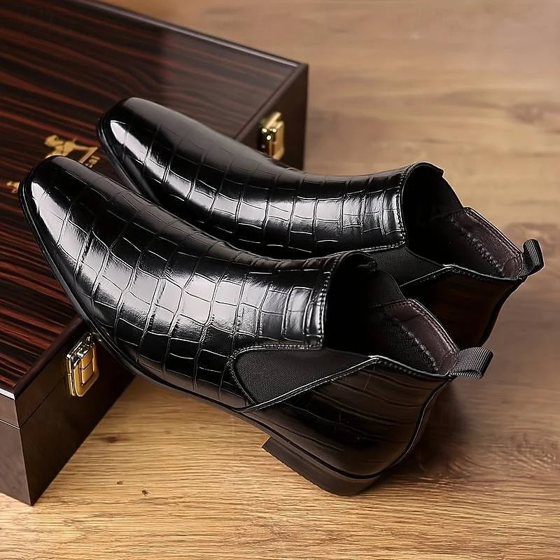 Matteo | Men's Refined Chelsea Boots with Elastic Side Panels & Polished Finish