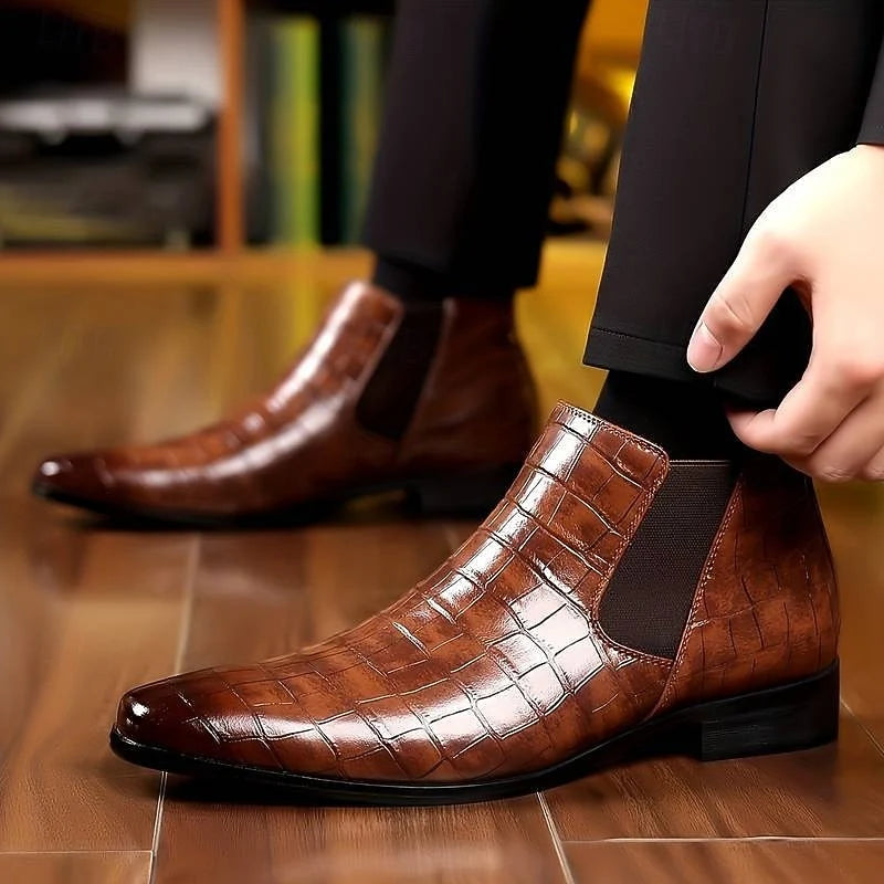 Matteo | Men's Refined Chelsea Boots with Elastic Side Panels & Polished Finish
