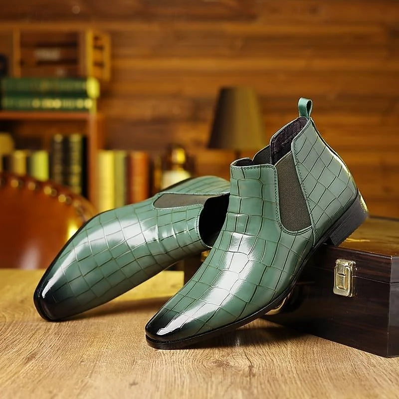 Matteo | Men's Refined Chelsea Boots with Elastic Side Panels & Polished Finish