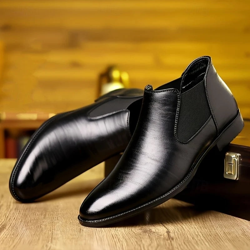 Bramwell | Men’s Classic Slip-On Chelsea Boots with Elastic Side Panels & Supportive Sole
